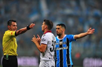  

PORTO ALEGRE, RS, BRASIL, 22.11.2017. Grêmio enfrenta o argentino Lanús, na primeira partida da final da Libertadores 2017, na Arena.

Foto: André Ávila/Agência RBS