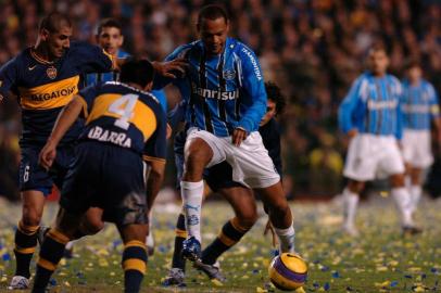 ***  Grêmio x Boca  ***
Boca Juniors x Grêmio, pela Libertadores da América, em Buenos Aires/ jogador do grêmio Tuta (C)