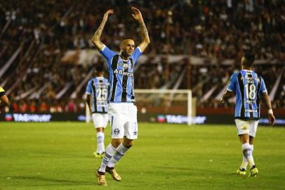  LANÚS, ARGENTINA - 29/11/2017 - O Grêmio enfrenta o Lanús pela segunda partida da final da Libertadores de 2017. Em Porto Alegre, o time de Renato Portaluppi venceu por 1x0. (Félix Zucco/Agência RBS)Indexador: Felix Zucco