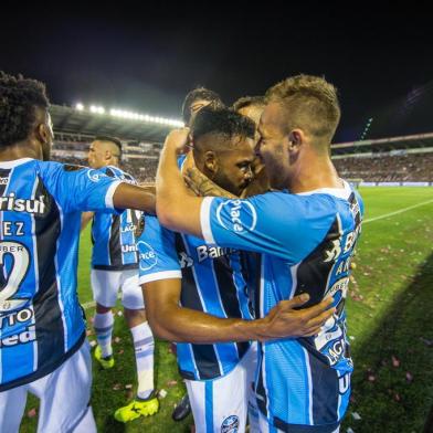 Gremio x LanusRS - FUTEBOL/GREMIO X LANUS  - ESPORTES - Lance da partida entre Gremio e Lanus disputada nesta quarta-feira no estÃ¡dio La Fortaleza valida pela grande final da Libertadores da America 2017. FOTO: /GREMIO FBPAEditoria: SPOIndexador: Lucas UebelSecao: futebolFonte: Gremio.netFotógrafo: Gremio 