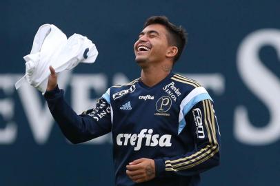 SÃO PAULO, SP - 11.05.2015 - TREINO DO PALMEIRAS: O jogador Dudu, da SE Palmeiras, durante treinamento na Academia de Futebol, no bairro da Barra Funda.