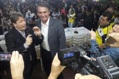 Jair Bolsonaro e Bibo Nunes em evento no RS