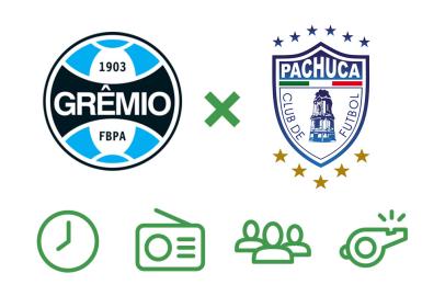 grêmio, pachuca, mundial de clubes, escudos, montagem, futebol