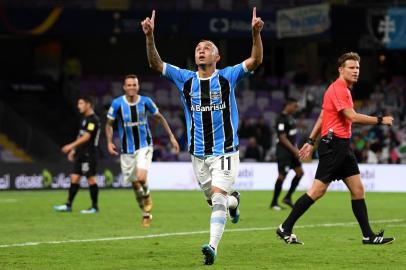 Gremio FBPA v CF Pachuca - FIFA Club World Cup UAE 2017

Grêmio x Pachuca,  jogo válido pela semifinal do Mundial de Clubes Fifa e realizado no Estádio Hazza Bin Zayed, em Al Ain, nos Emirados Árabes. Na foto, comemoração do gol do Everton.
AL AIN, UNITED ARAB EMIRATES - DECEMBER 12:  Everton of Gremio celebrates after scoring his sides first goal during the FIFA Club World Cup UAE 2017 semi-final match between Gremio FBPA and CF Pachuca on December 12, 2017 at the Hazza bin Zayed Stadium in Al Ain, United Arab Emirates.  (Photo by Mike Hewitt - FIFA/FIFA via Getty Images)

Editoria: S
Local: Al Ain
Indexador: Mike Hewitt - FIFA
Secao: SPO
Fonte: FIFA
Fotógrafo: Contributor