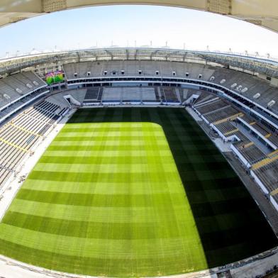  A view of the stands and the pitch of the Rostov Arena in the southern Russian city of Rostov-on-Don on September 21, 2017.The stadium will host five football matches of the 2018 FIFA World Cup. / AFP PHOTO / Mladen ANTONOVEditoria: SPOLocal: Rostov-on-DonIndexador: MLADEN ANTONOVSecao: soccerFonte: AFPFotógrafo: STF