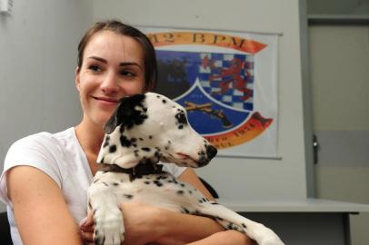  CAXIAS DO SUL, RS, BRASIL (28/12/2017). Cadela Lara. Brigada Militar localiza a cachorra Lara, pertencente à jovem Flávia Fachini. (Roni Rigon?/Poneiro).