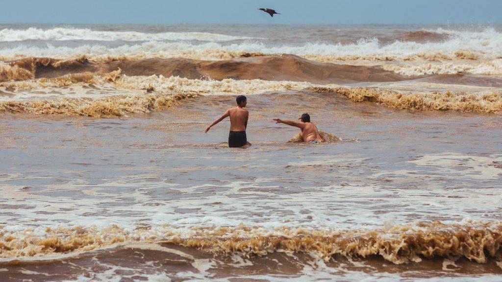 Praia Da Maré Baixa Na Baía De Fundy Novo Brunswick - a água De Cor  Castanha De Canadá Chamou O Rio Do Chocolate Foto de Stock - Imagem de  liso, dinâmico: 101530346