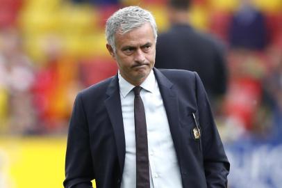 Manchester Uniteds Portuguese manager Jose Mourinho looks on before the English Premier League football match between Watford and Manchester United at Vicarage Road Stadium in Watford, north of London on September 18, 2016.