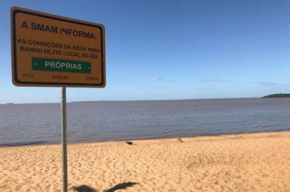 Situação das praias de Porto Alegre: Lami e Belém NovoNa foto, praia do Lami