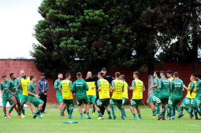  FARROUPILHA, RS, BRASIL, 15/01/2018. Juventude faz o último treino na Serra antes do início do Gauchão 2018. (Diogo Sallaberry/Agência RBS)