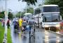 Ônibus trazem mais apoiadores de Lula à região do Anfiteatro Pôr do Sol 