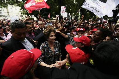  PORTO ALEGRE, RS, BRASIL, 23/01/2018 - Ato com Dilma Rousseff. (FOTOGRAFO: FÉLIX ZUCCO / AGENCIA RBS)