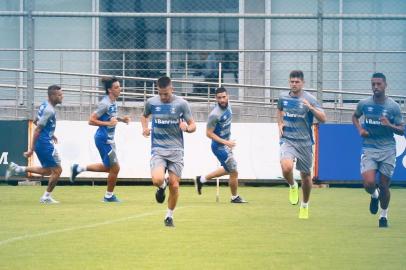  PORTO ALEGRE, RS, BRASIL, 25/01/2018 - Treino do Grêmio que ocorreu na manhã  desta quinta feira. (FOTOGRAFO: LAURO ALVES / AGENCIA RBS)