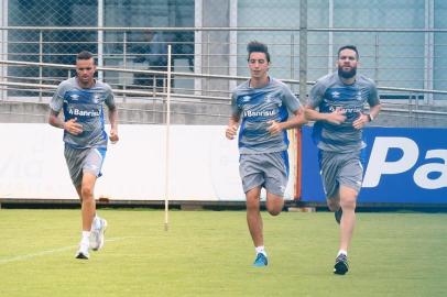  PORTO ALEGRE, RS, BRASIL, 25/01/2018 - Treino do Grêmio que ocorreu na manhã  desta quinta feira. (FOTOGRAFO: LAURO ALVES / AGENCIA RBS)