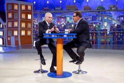  Presidente Michel Temer participa do Programa do Ratinho. (Gabriel Cardoso/SBT)