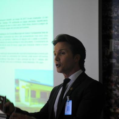  CAXIAS DO SUL, RS, BRASIL 07/02/2018Coletiva do Prefeito Daniel Guerra no salão nobre da prefeitura. (Felipe Nyland/Agência RBS)