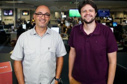  PORTO ALEGRE, RS, BRASIL,  : Central do Torcedor. Leonardo Oliveira e Andre baibich. (Omar Freitas/Agência RBS)Indexador: Omar Freitas