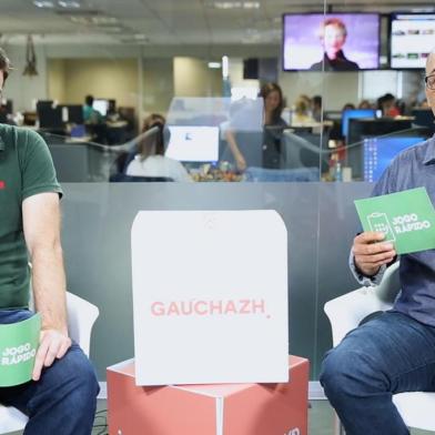 Repórter Adriano de Carvalho e colunista Leonardo Oliveira no Jogo Rápido, programa do site GaúchaZH