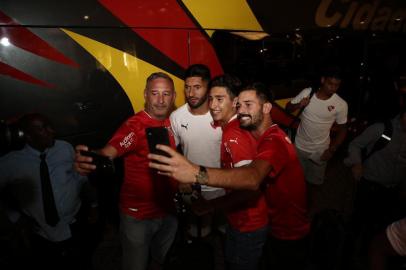  PORTO ALEGRE, RS, BRASIL - 19/02/2018 - Chegada do Independiente em Porto Alegre para a Recopa Sul-Americana. (Carlos Macedo/Agência RBS)