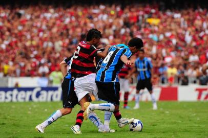 Partida entre Flamengo x Grêmio, que jogam pela última rodada do campeonato brasileiro 2009 no Estádio Maracanã. 