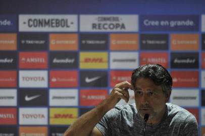  PORTO ALEGRE, RS, BRASIL - 20/02/2018 - Coletiva de Renato Portaluppi antes do confronto válido pela Recopa Sul-Americana. (Anderson Fetter/Agência RBS)