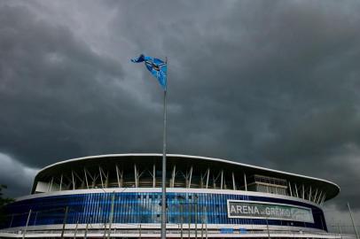  PORTO ALEGRE, RS, BRASIL, 21/02/2018 -  Torcida do Grêmio antes da partida entre Gremio x Independiente. (FOTOGRAFO: LAURO ALVES / AGENCIA RBS)