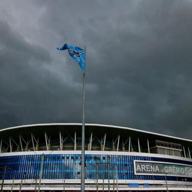  PORTO ALEGRE, RS, BRASIL, 21/02/2018 -  Torcida do Grêmio antes da partida entre Gremio x Independiente. (FOTOGRAFO: LAURO ALVES / AGENCIA RBS)