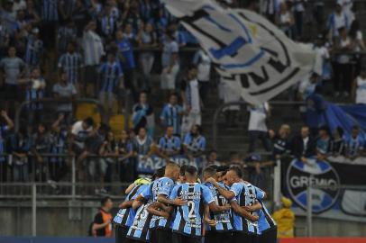  PORTO ALEGRE, RS, 21.02.2018. Grêmio enfrenta o Independiente na Arena no jogo de volta da Recopa Sul-Americana em Porto Alegre.(FOTOGRAFO: MATEUS BRUXEL / AGENCIA RBS)