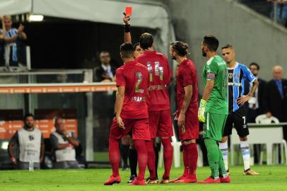  PORTO ALEGRE, RS, 21.02.2018. Grêmio enfrenta o Independiente na Arena no jogo de volta da Recopa Sul-Americana em Porto Alegre.(FOTOGRAFO: ANDRÉ ÁVILA / AGENCIA RBS)