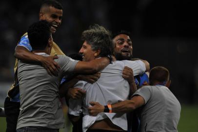  PORTO ALEGRE, RS, 21.02.2018. Grêmio enfrenta o Independiente na Arena no jogo de volta da Recopa Sul-Americana em Porto Alegre.(FOTOGRAFO: MATEUS BRUXEL / AGENCIA RBS)