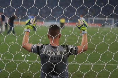  PORTO ALEGRE, RS, 21.02.2018. Grêmio enfrenta o Independiente na Arena no jogo de volta da Recopa Sul-Americana em Porto Alegre.Foto: André Ávila/Agência RBS