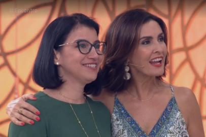 Fátima Bernardes encontra ex-aluna de balé no programa