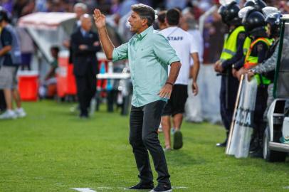 Gremio x DefensorRS - FUTEBOL/CONMEBOL LIBERTADORES 2018 /GREMIO X DEFENSOR - ESPORTES - Lance da partida entre Gremio e Defensor disputada na noite desta terca-feira, no Estadio Luis Franzini, em MontevidÃ©u, valida pela Libertadores 2018. FOTO: LUCAS UEBEL/GREMIO FBPAEditoria: SPOIndexador: Lucas UebelSecao: futebolFonte: Gremio.netFotógrafo: Gremio x Defensor