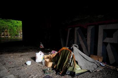  CAXIAS DO SUL, RS, BRASIL 22/01/2018Reportagem verifica locais onde residem moradores de rua, cujo perfil está associado ao alto números de mortes. (Felipe Nyland/Agência RBS)