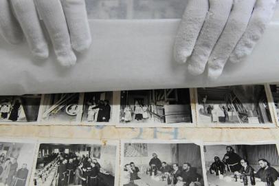  CAXIAS DO SUL, RS, BRASIL.  (27/02/2018). Museu dos Capuchinhos, sob orientação de frei Celso Bordignon, executa projeto de restauração de fotografias antigas. (Roni Rigon/Pioneiro).