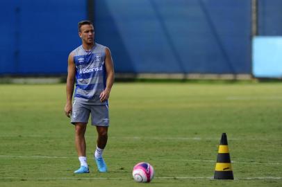  PORTO ALEGRE, RS, BRASIL - Treino do Grêmio no CT do clube. Arthur.