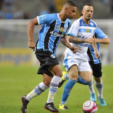 Grêmio x Novo Hamburgo, na Arena do Grêmio, em Porto Alegre, pela 9ª rodada do Gauchão. Na foto, Thonny Anderson, autor do primeiro gol do Grêmio