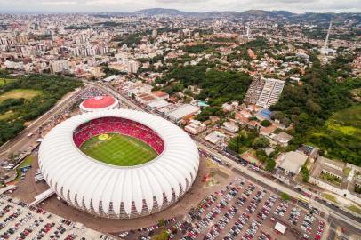  PORTO ALEGRE, RS, BRASIL - 08.05.2016 : Imagem aérea - Estádio Beira-Rio - Internacional enfrenta o Juventude pela final do Campeonato Gaúcho 2016, no estádio Beira-Rio. (FOTO: OMAR FREITAS/AGÊNCIA RBS, Editoria Esportes)