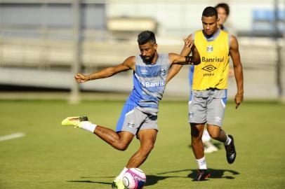  PORTO ALEGRE, RS, BRASIL, 14/03/2018--Treino do Grêmio que ocorreu na tarde desta quarta feira. (FOTOGRAFO: CARLOS MACEDO / AGENCIA RBS)