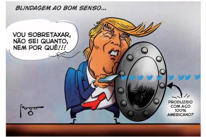 GILMAR FRAGA, CHARGE, FORA DA CURVA, TRUMP