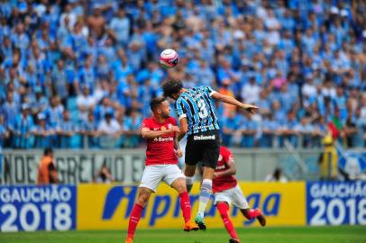  PORTO ALEGRE, RS, BRASIL, 18.03.2018. Inter e Grêmio disputam Gre-Nal 414 no estádio Arena e válido pela semifinal do Campeonato Gaúcho 2018. (ANDERSON FETTER/AGÊNCIA RBS)