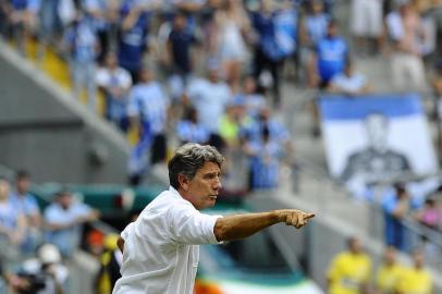  PORTO ALEGRE, RS, BRASIL, 18.03.2018. Inter e Grêmio disputam Gre-Nal 414 no estádio Arena e válido pela semifinal do Campeonato Gaúcho 2018. (MATEUS BRUXEL/AGÊNCIA RBS)