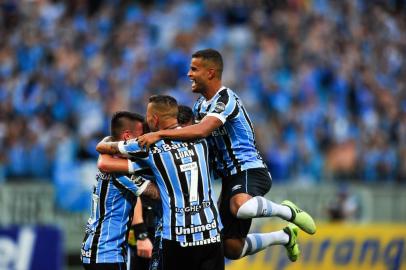  PORTO ALEGRE, RS, BRASIL, 18.03.2018. Inter e Grêmio disputam Gre-Nal 414 no estádio Arena e válido pela semifinal do Campeonato Gaúcho 2018. (ANDERSON FETTER/AGÊNCIA RBS)