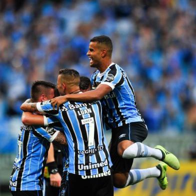  PORTO ALEGRE, RS, BRASIL, 18.03.2018. Inter e Grêmio disputam Gre-Nal 414 no estádio Arena e válido pela semifinal do Campeonato Gaúcho 2018. (ANDERSON FETTER/AGÊNCIA RBS)