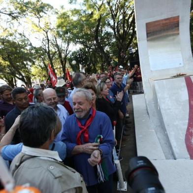  SÃO BORJA,  RS, BRASIL, 21/03/2018. Lula em São Borja. (FOTO: CARLOS MACEDO/AGÊNCIA RBS)