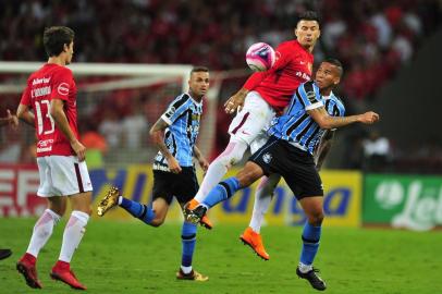  PORTO ALEGRE, RS, BRASIL - 21/03/2018 - Inter recebe o Grêmio pelo jogo de volta das quartas de final do Gauchão 2018. O jogo é o Gre-Nal de número 415. (Lauro Alves/Agência RBS)