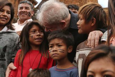 SÃO MIGUEL DAS MISSÕES , RS, BRASIL, 22-03-2018. Lula em ão Miguel das Missões, na Ruínas (CARLOS MACEDO/AGÊNCIA RBS)