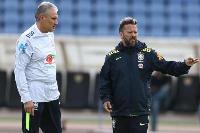 tite e cléber xavier na seleção