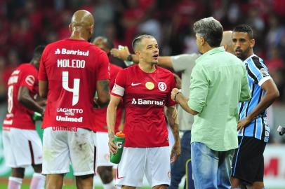  PORTO ALEGRE, RS, BRASIL - 21/03/2018 - Inter recebe o Grêmio pelo jogo de volta das quartas de final do Gauchão 2018. O jogo é o Gre-Nal de número 415. (Lauro Alves/Agência RBS)