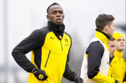 Usain Bolt em treino no Borussia Dortmund